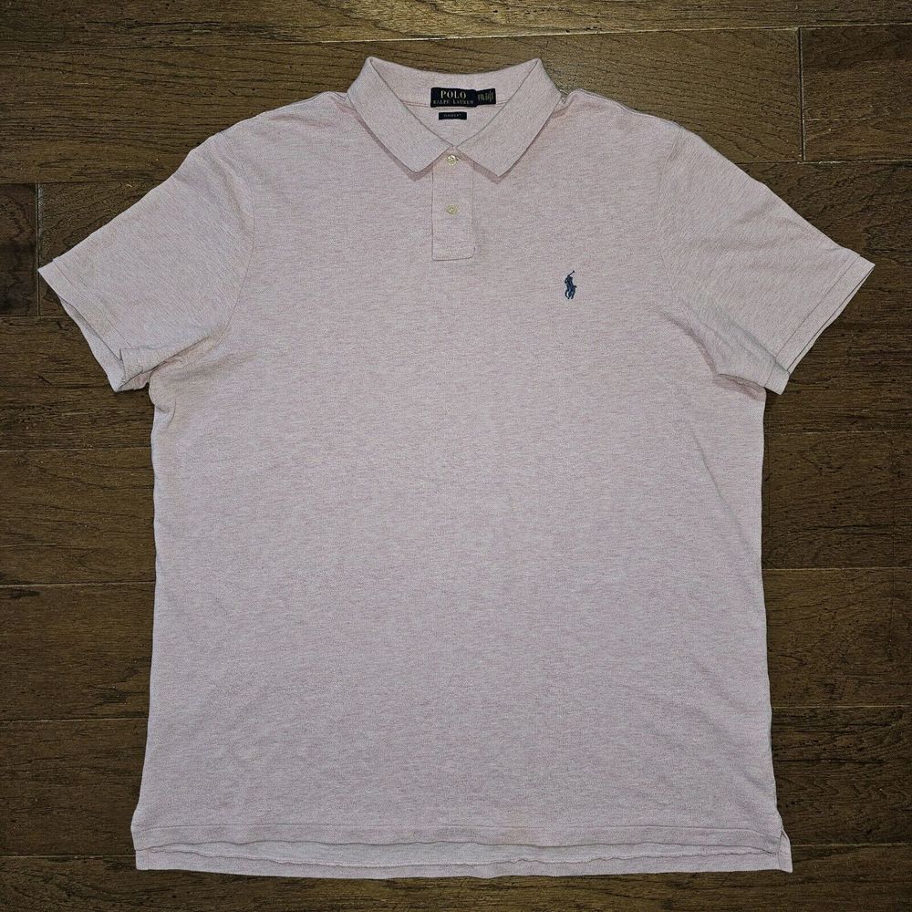 Polo Ralph Lauren Mens Size XXL 2XL Pink Short Sleeve Classic Fit Polo Shirt
